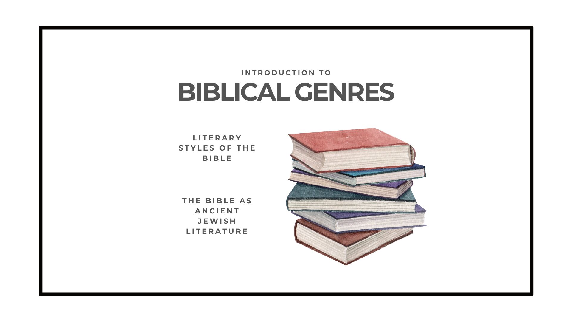 Bible Literary Styles