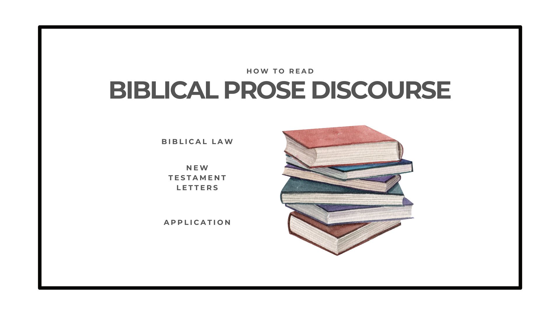 Biblical Prose Discourse